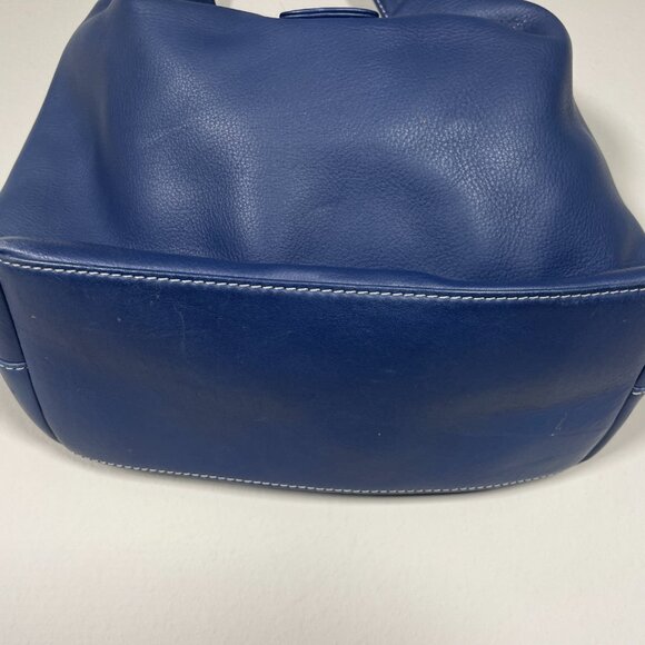 Dooney & Bourke Annalisa Lock Sac Shoulder Bag Smokey Blue Hobo Purse! - Picture 5 of 9